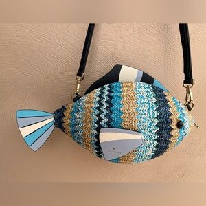 Kate Spade New and not Used What a Catch Fish Crossbody Bag 3D